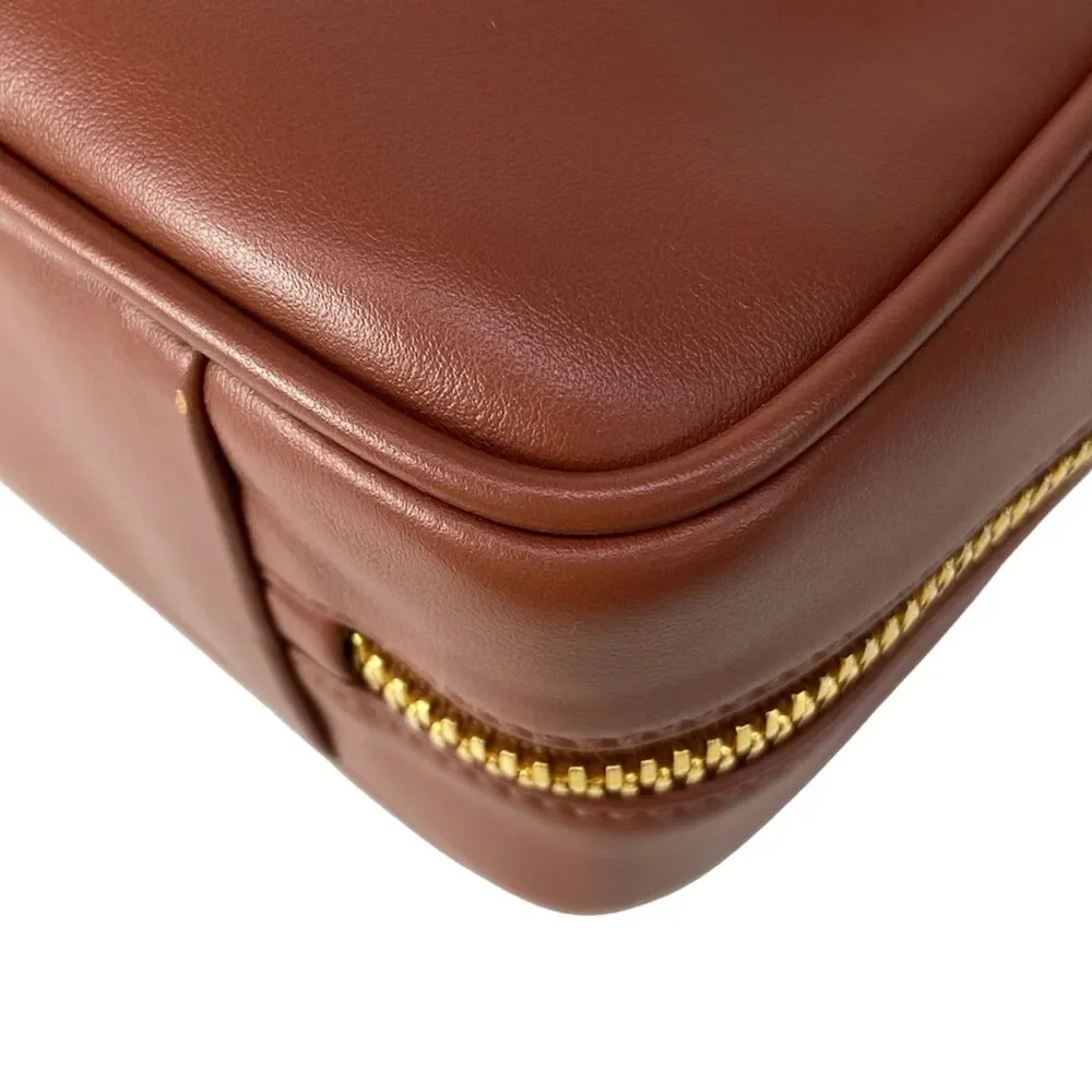Miu Miu Bole Bag Handbag 5BB173_2CRWF0033 cognac brown Gold Leather